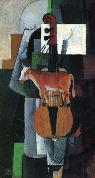 Kazimir Malevich Cow and Fiddle Germany oil painting art